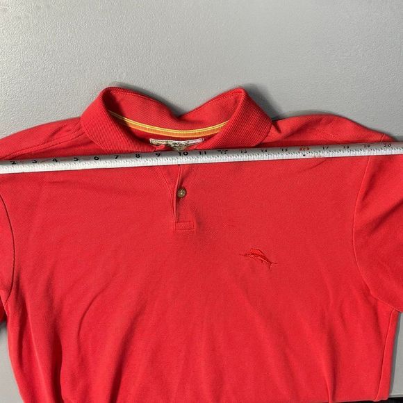Tommy Bahama Reddish Orange Men's Size M Short Sleeve Polo Shirt - Picture 4 of 12